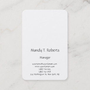 Modern trendy eenvoudig minimalistisch script visitekaartje