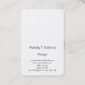 Modern trendy eenvoudig minimalistisch script visitekaartje (Voorkant)