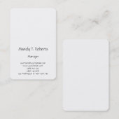 Modern trendy eenvoudig minimalistisch script visitekaartje (Voorkant / Achterkant)