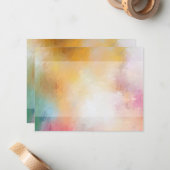 Modern Trendy Elegant Abstract Kunstkleurig Blank Notitiekaartje (Voorkant / Achterkant in situ)