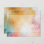 Modern Trendy Elegant Abstract Kunstkleurig Blank Notitiekaartje (Voorkant / Achterkant)