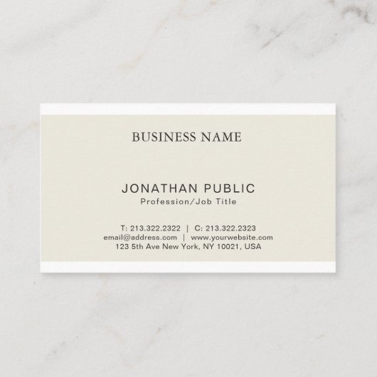 Modern Trendy Elegant Gold Monogram Design Luxe Visitekaartje (Achterkant)