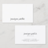 Modern Trendy Elegant Handschrift Eenvoudige Sjabl Visitekaartje (Voorkant / Achterkant)