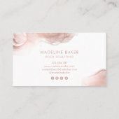 Modern Trendy Elegant Makeup Artist Boutique Busi Visitekaartje (Achterkant)