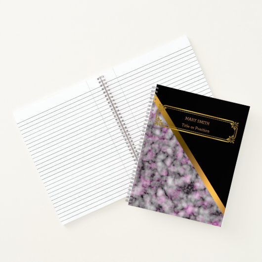 Modern Trendy Elegant Marble Gold Notitieboek (Binnen)