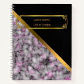 Modern Trendy Elegant Marble Gold Notitieboek (Voorkant)