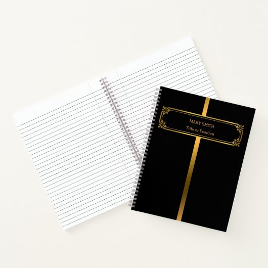 Modern Trendy Elegant Marble Gold Notitieboek (Binnen)