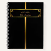 Modern Trendy Elegant Marble Gold Notitieboek (Voorkant)
