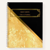 Modern Trendy Elegant Marble Gold Notitieboek (Voorkant)