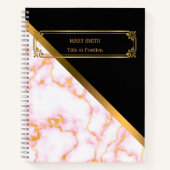 Modern Trendy Elegant Marble Gold Notitieboek (Voorkant)