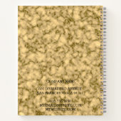 Modern Trendy Elegant Marble Gold Notitieboek (Achterkant)