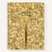 Modern Trendy Elegant Marble Gold Notitieboek (Voorkant)