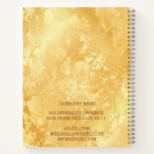 Modern Trendy Elegant Marble Gold Notitieboek (Achterkant)