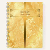 Modern Trendy Elegant Marble Gold Notitieboek (Voorkant)