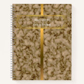 Modern Trendy Elegant Marble Gold Notitieboek (Voorkant)