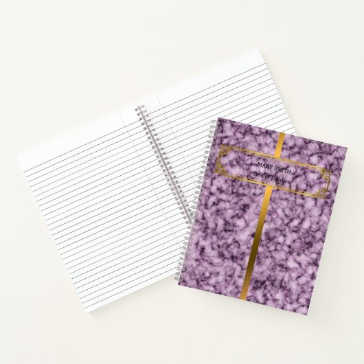 Modern Trendy Elegant Marble Gold Notitieboek (Binnen)