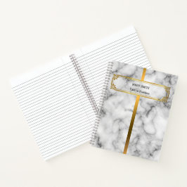 Modern Trendy Elegant Marble Gold Notitieboek