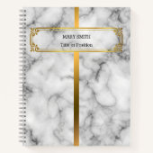 Modern Trendy Elegant Marble Gold Notitieboek (Voorkant)