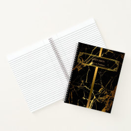 Modern Trendy Elegant Marble Gold Notitieboek