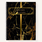 Modern Trendy Elegant Marble Gold Notitieboek (Voorkant)