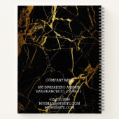 Modern Trendy Elegant Marble Gold Notitieboek (Achterkant)