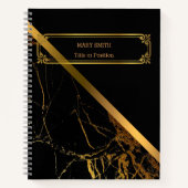Modern Trendy Elegant Marble Gold Notitieboek (Voorkant)