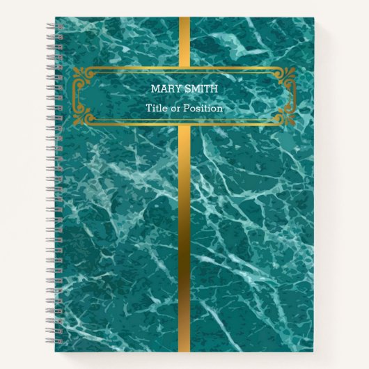 Modern Trendy Elegant Marble Gold Notitieboek (Voorkant)