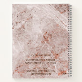 Modern Trendy Elegant Marble Gold Notitieboek (Achterkant)