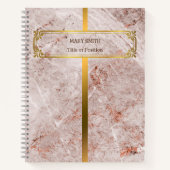 Modern Trendy Elegant Marble Gold Notitieboek (Voorkant)