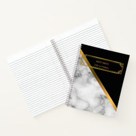 Modern Trendy Elegant Marble Gold Notitieboek