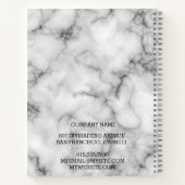 Modern Trendy Elegant Marble Gold Notitieboek (Achterkant)
