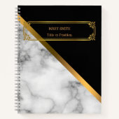 Modern Trendy Elegant Marble Gold Notitieboek (Voorkant)