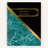 Modern Trendy Elegant Marble Gold Notitieboek (Voorkant)
