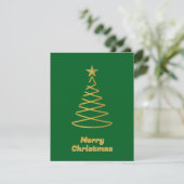 Modern Trendy Elegant Non Photo Christmas Tree  Feestdagenkaart (Staand voorkant)