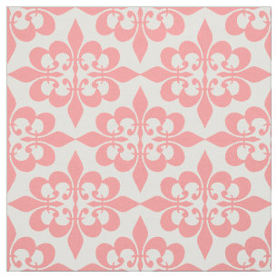 Modern Trendy Elegant  Pink Damask Stof