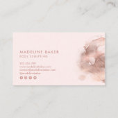 Modern Trendy Elegant Professional Makeup Artist Visitekaartje (Achterkant)