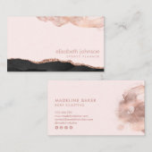 Modern Trendy Elegant Professional Makeup Artist Visitekaartje (Voorkant / Achterkant)