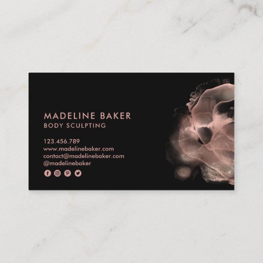 Modern Trendy Elegant Professional Makeup Artist Visitekaartje (Achterkant)