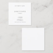 Modern Trendy Elegant Sjabloon Luxe Vierkante Visitekaartje (Voorkant / Achterkant)