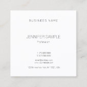 Modern Trendy Elegant Sjabloon Luxe Vierkante Visitekaartje (Voorkant)