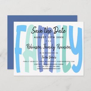 Modern Trendy Family Reunion Save the Date Card