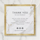 Modern Trendy faux gouden marmer labels (Achterkant)