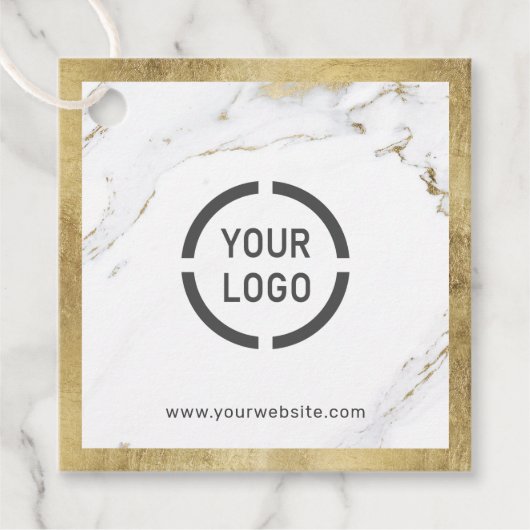 Modern Trendy faux gouden marmer labels (Voorkant)