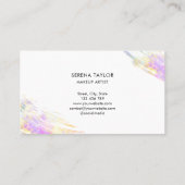 Modern Trendy Faux Opal Stone Professional Elegant Visitekaartje (Achterkant)