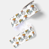 Modern trendy fietsfruit sinaasappel satijnen lint (Achterkant)