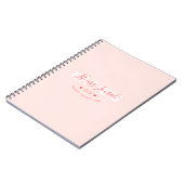 Modern Trendy Fitness Journal Blush Pink Notitieboek (Linkerzijde)