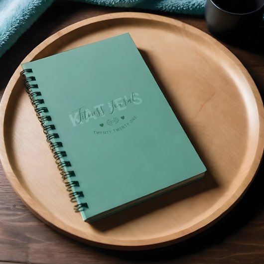 Modern Trendy Fitness Journal Mint Green Notitieboek