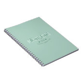 Modern Trendy Fitness Journal Mint Green Notitieboek (Rechterzijde)