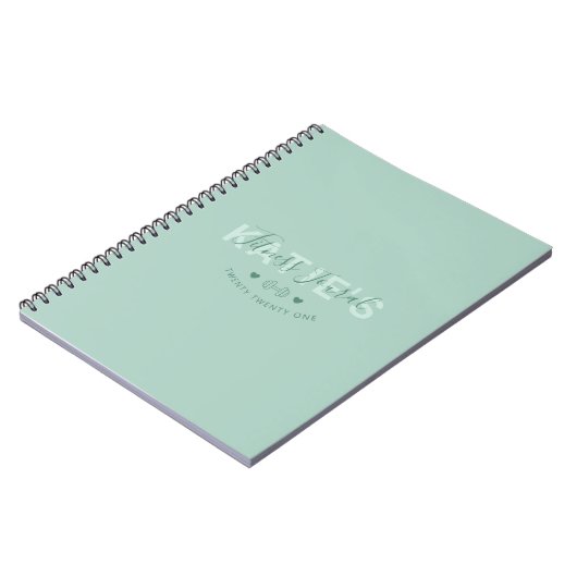 Modern Trendy Fitness Journal Mint Green Notitieboek (Linkerzijde)