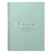 Modern Trendy Fitness Journal Mint Green Notitieboek (Voorkant)